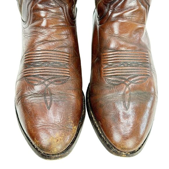 Dan Post Brown Leather Cowboy Western Boots DP2111R Men's 11D - Picture 5 of 16